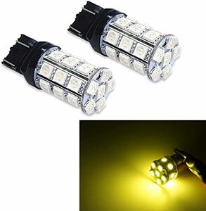 PA 2個 30チップ T20 7443 レモンイエロー レモン色 自動車用 LED バブル 12V ターンシグナルランプ サイドマーカー ブレーキランプ