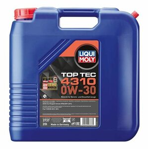 LIQUI MOLY(リキモリ） トッフ゜テック4310 0W30 20L 品番：3737