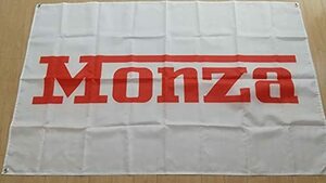 「MONZA（モンツァ）ロゴ」特大フラッグ・旗バナー約150ｃｍ×90ｃｍのビックサイズでお部屋・ガレージの装飾に最適！アメリカ雑貨・カーレ