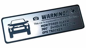 ＜小サイズ＞ 4RUNNER 280系 4ランナー セキュリティ エンブレム 24時間監視 ドライブレコーダー GPS トラッカー ステッカー トヨタ