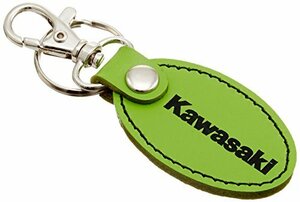 KAWASAKI (カワサキ純正アクセサリー) カワサキオーバルレザーキーホルダーG J70020146