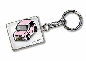 [MKJP] カスタムキーホルダー ラパン HE21 ベース：ホワイト 車カラー：ピンク