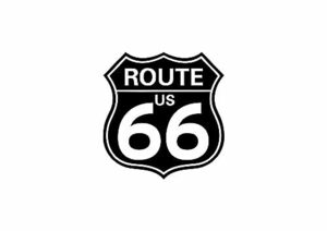 カッティングステッカー ROUTE66 マットブラック 2枚セット 10cm