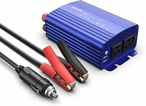 BESTEK インバーター シガーソケット コンセント 500W DC12VをAC100Vに変換 USB2ポート搭載 12V車専用 カーインバーター