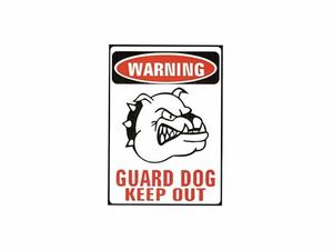 ステッカー シール WARNING DOG GUARD 2枚セット