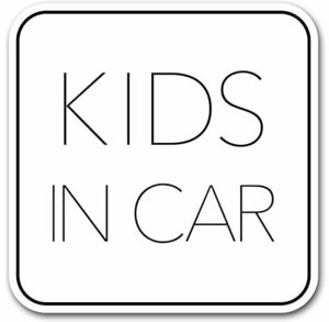 キッズインカー マグネット ステッカー Kids in car 【 シンプルデザイン 】こども乗っています Kids On Board ステッカー サイン