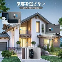 SECRUI ワイヤレスチャイム 受信機 2個 玄関チャイム 送信機 電池式 屋外 防水 工事不要 室内 子機 コンセント 音と光で呼び出し_画像5