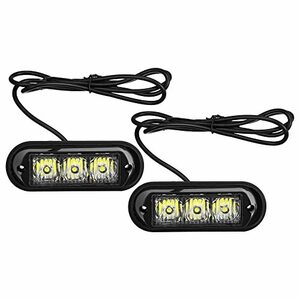 X AUTOHAUX ストロボライト 車両 トラック 3LED 非常用ストロボライト ビーコン警告 ハザードフラッシュストロボライト