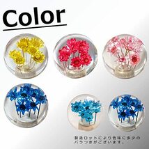 tonra 汎用 シフトノブ ボール 水中花 透明 クリア レトロ 54 mm 110 g カスタム M8 M10 M12 アダプタ 付き 球 丸 型_画像3