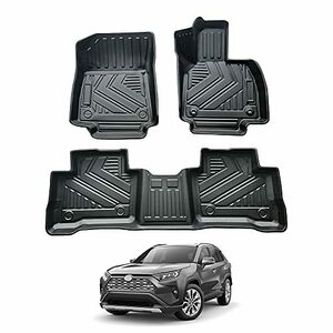 YAOFAO RAV4 50系 3Dフロアマット XA50型 5代目 立体カーマット 防水 滑り防止 セカンドマット 耐汚れ ガソリン車 ハイブリッド車対応