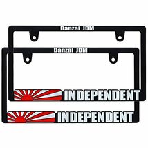 【新法規 車検対応品】INDEPENDENT RAISED 3D 立体 ナンバーフレーム 普通車 軽自動車用 艶消し ブラック インデペンデント 日章旗 USDM_画像1