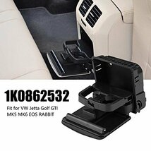 Qiilu 後ろアームレストセンターコンソールカップホルダー for VW ジェッタゴルフGTI MK5 MK6 EOS RABBIT 1K0862532_画像2