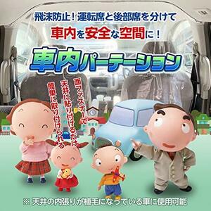 度ビニール 車内 パーテーション 120cm幅 90cm高さ 飛沫防止 仕切 タクシー 介護 送迎 営業車 コロナ 分煙