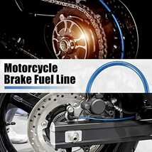Motoforti オートバイ編組ブレーキクラッチオイルホース ラインパイプ クラッチスロットルガスライン 燃料パイプ ATVダートバイク用_画像3