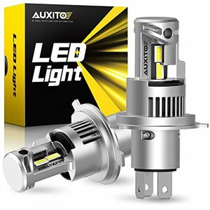 AUXITO H4 Hi/Lo LEDヘッドライト 車用 新基準車検対応 高輝度LEDチップ搭載 爆光 5倍明るさUP 純正ハロゲンと発光点一致 高輝度6000K