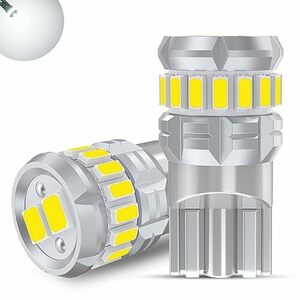 ゴシミ12V-24V車用 T10 LED ホワイト 爆光 キャンセラー内蔵 ポジションランプ /ナンバー灯 /ルームランプ 高輝度LEDチップ 18連 無極性