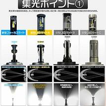 【HIKARI独占販売】 H4 led ヘッドライト Hi/Lo 新車検対応 車用 高集光 12000lm 180°角度調整 フォーカスライト 静音ファン付き_画像2