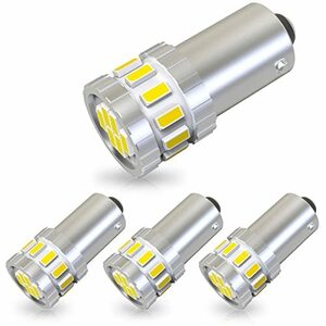 TORIBIO BA9S G14 LED ホワイト 車用LED高爆光 18連3014素子 ポジションランプ スモールランプ ライセンスランプ ルームランプ DC12V