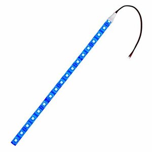 【1本入り】 24V 防水 LED テープライト 3チップ 100cm (白ベース) 発光色：青色