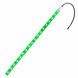 【1本入り】 24V 防水 LED テープライト 3チップ 50cm (白ベース) 発光色：緑色
