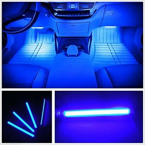 EJ's SUPER CAR 車用LEDストリップライト 4個 36個のLED 車内用ライト ダッシュボード下照明 防水キット