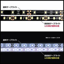 Kaito Denshi(海渡電子) LEDテープライト 24V車用 防水 高密度 1チップ 照明 20cm 黒ベース 赤色 2本_画像3