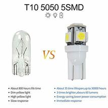 T10 LED 車用 ライト 5SMD W5W ウェッジ球 車内ランプ 194 168 2825 5050 5チップ LEDサイドライト ポジション ナンバー ルームランプ_画像4