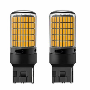 HooMoo T20 シングル LED ウインカー ハイフラ防止 キャンセラー内蔵 アンバー オレンジ イェロー ピンチ部違い対応 7440 W21W WY21W