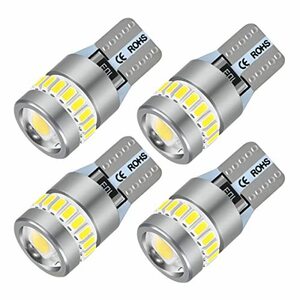 Briteye(まぶしい) T10 LED ホワイト爆光 無極性 最新型 レンズ W5W LEDバルブ 19個のLEDチップ搭載 360°全方位照射 - 12V 車用