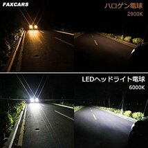 FAXCARS 車用 LEDヘッドライト H11 H16 フォグランプ バルブ h8 led フォグ 爆光 h9 led ハイビーム用 新車検対応 6000K ホワイト12V 100W_画像2