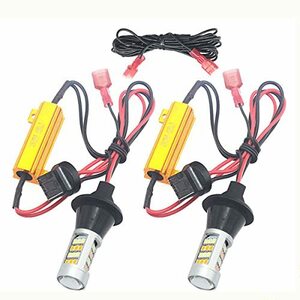 HooMoo T20 7440 ウインカーポジション 12V車用 ウインカーライト LED バルブ 2835SMD 42連 高輝度 取付簡単 キャンセラー内蔵 アンバー