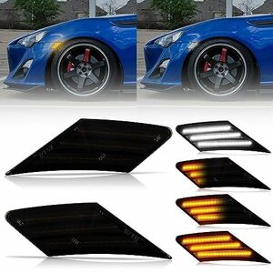 POPMOTORZ LED サイドマーカーフロントサイドマーカースバル BRZ トヨタ 86/GT86 2013-2016 サイオン FR-S 2013-2020