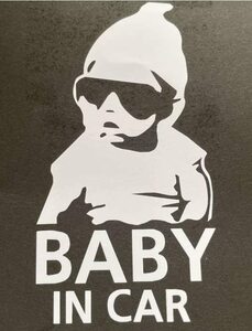 [カロカック]BABY IN CAR シール ちょいワル 赤ちゃん ベビーインカー ステッカー 赤ちゃんが乗ってます 赤ちゃん乗車中 ベイビー
