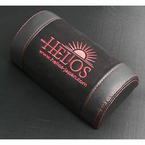 HELIOS ヘリオス ツートン レザー ネックパッド 汎用 ブラック ステッチレッド ハイエース アル ヴェル ノア ヴォクシー