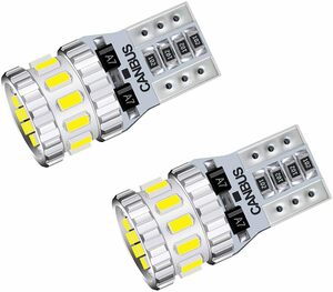 T10 LED 爆光 ホワイト 2個 キャンセラー内蔵 LED T10 車検対応 3014LEDチップ18連 12V 車用