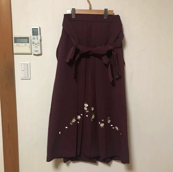 [大特価！！！] 袴 小振袖 着物 深紫 刺繍 花柄刺繍 ⑥