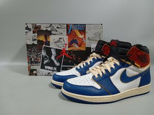 ●タグ付き NIKE ナイキ AIR JORDAN 1 RETRO HIGH NRG / UN UNION WHITE/STORMBLUE-VARSITY RED US11/29.0cm BV1300-146 [7-2］ No.8302