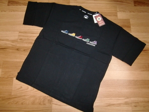 新品 コンバース スニーカー刺繍 半袖Tシャツ ブラック M メンズ シューズ刺繍 カラフル刺繍 コットン 半袖シャツ Tシャツ 可愛い 黒