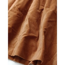 ANAYI アナイ 夕陽色に心がうっとりする コットン混 コーデュロイ フレア ロング スカート 日本製 36 オレンジ (41Y+7112)_画像3