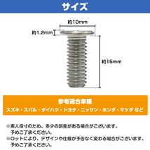 ナンバーボルト 薄型 4本セット 軽自動車 NBOX アルトワークス コペン ジムニー ワゴンR ムーヴカスタム Nワン スティングレイ ミラジーノ_画像4