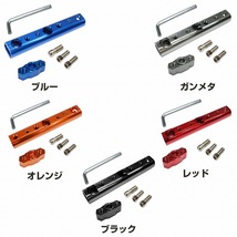 【送料無料】バイク ロング クランプバー ミラー ネジ 取付け スマホホルダー ステー 黒 増設 22mm ドラレコ 固定 ミラークランプ_画像3