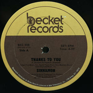 [12] '82米Orig / Sinnamon / Thanks To You / Becket Records / BKD 508 / Boogie