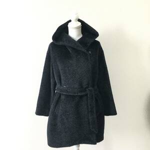 美品　MaxMara マックスマーラ テディ　フード　ベルト　コート　送料無料　クリーニング済