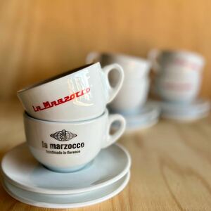 マルゾッコ　カプチーノカップ&ソーサー　6客セット 2種 コーヒー カップ 食器 箱入り