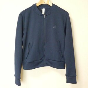  regular price 9900 jpy new goods XL* Adidas Golf adidas GOLF navy blue color / navy lady's Golf jacket / full Zip /mok neck 