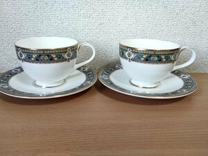 ロイヤルドルトン プレストベリー コーヒーカップ&ソーサー/Royal Doulton PRESTBURY 合計2客セット/西洋陶磁/食器/花柄/フラワー/G322536