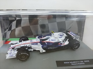 ■ デアゴスティーニ 1:43 BMW SAUBER F1.08- 2008 Robert Kubica BMWザウバー ロバート・クビサ レーシングモデルミニカー