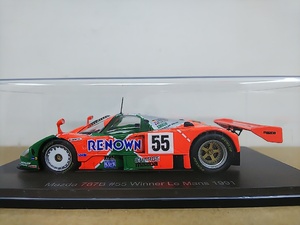 ■ アシェット×スパークモデル製 1/43 Mazda 787B #55 Winner Le Mans 1991 マツダ レナウンレーシングモデルミニカー