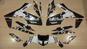 KTM 390DUKE REDBULL ブラック デカールセット 2017モデル～