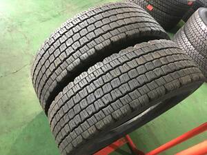 x768-3-9 ☆265/70R19.5 中古2本！12‐11㎜ SP081 スタッドレス 2018年製 ダンロップ ♪ k90